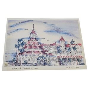 1888 Alba Zaisser Hotel del Coronado Art Card San‎ Diego California Landmark